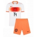 Nederland Tijjani Reijnders #14 Bortedraktsett Barn VM 2026 Kortermet (+ Korte bukser)